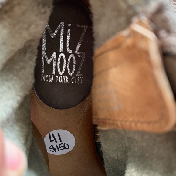 Brand new Miz Mooz Bootie Sandal Blue/grey w/light brown cross straps size 41. - Picture 3 of 3